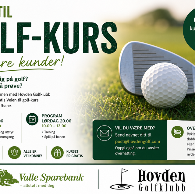 VTG kurs for kunder av Valle Sparebank